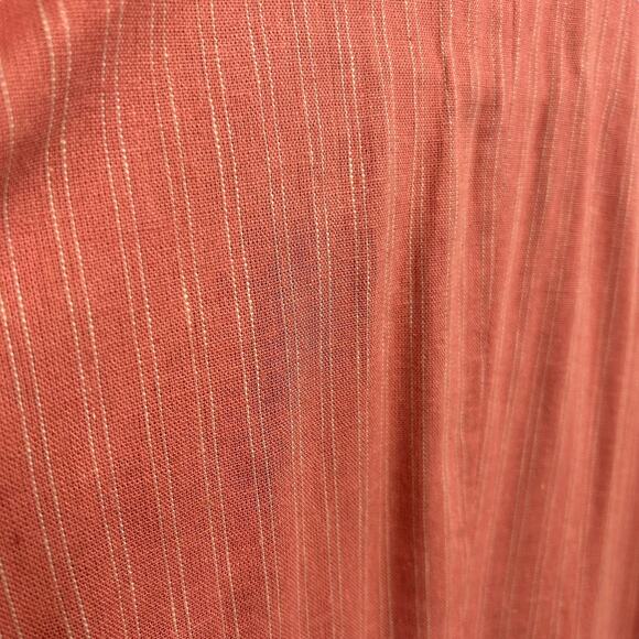 Sonoma Rust Linen Blend Pinstripe Blazer M Modern Vintage Workwear Academia Fall - Picture 2 of 7